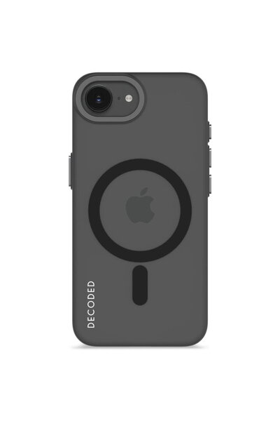decoded Husă spate din plastic reciclat pentru iPhone 16e, neagră transparentă