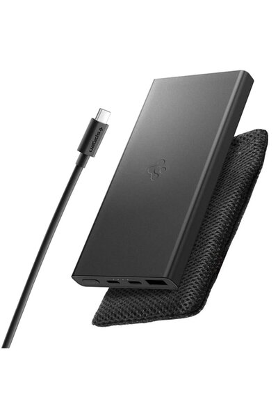 Spigen USB esențial, 2x Tip-C, Design subțire, 10000mAh, 22.5W Negru