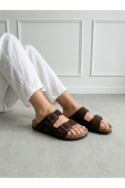 Mycorni Genuine Suede Leather Slipper Unisex – Orthopedic Anatomical Natural Cork Sole Slipper