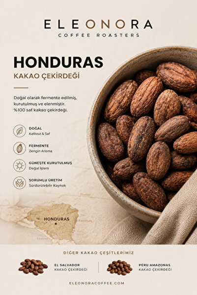 Eleonora Coffee Roasters 100 gr | Honduras Organik Kavrulmuş Kakao Çekirdeği