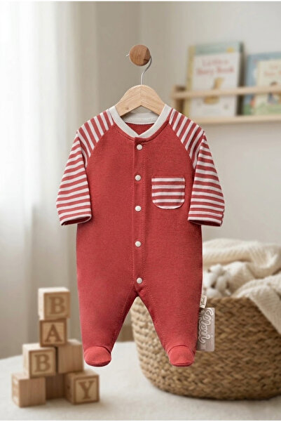 meyastore Baby Romper with Striped Booties