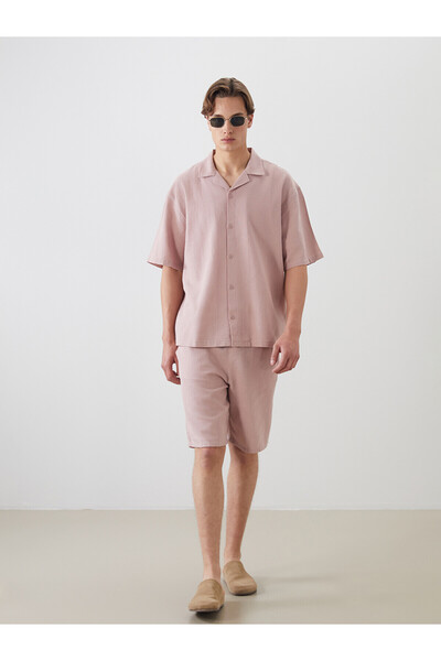 LC Waikiki Trendlucky Comfortable Fit Linen-Look Men's Shorts with a Difference