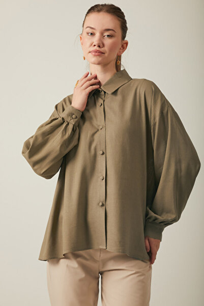 ZÜLAYS Viscose Linen Shirt Brown