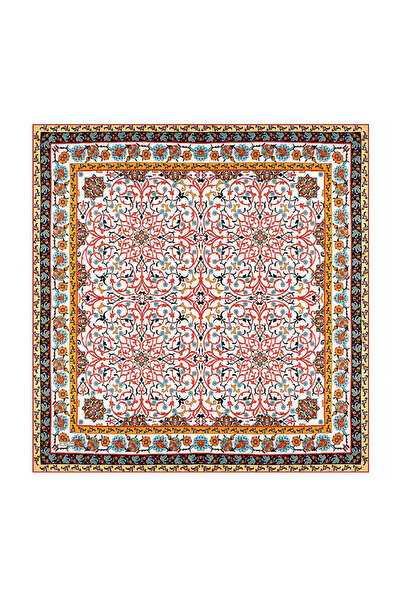 Bursa İpek Eșarfă de mătase Sura cu model de iederă roșie