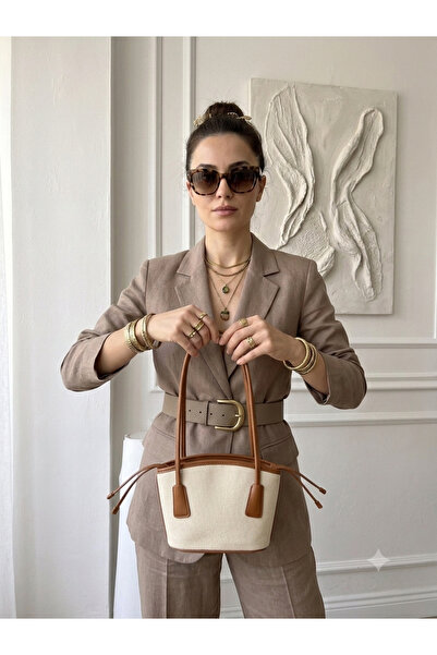 Gogoey Linen Texture Trend Fashionable Women's Bag with Strap