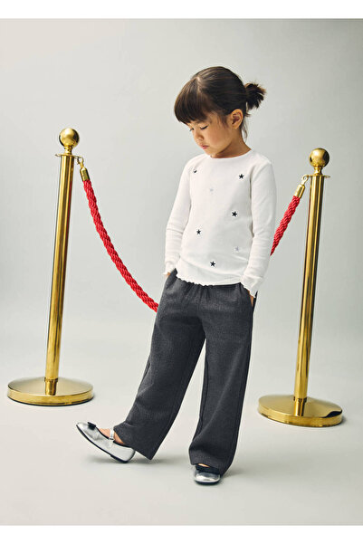 MANGO Baby Cotton Linen Knitwear Pants