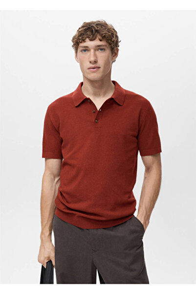 MANGO Man Tricou polo subțire din bumbac