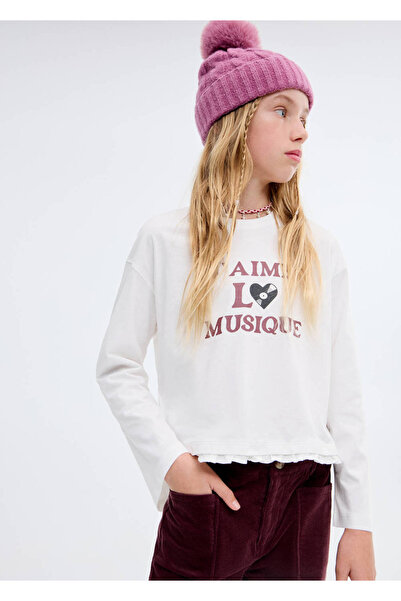MANGO Kids Τύπωμα μακρυμάνικο μπλουζάκι