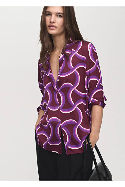 MANGO Woman Hemd mit abstraktem Muster