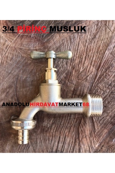 Yms DMR PİRİNÇ MUSLUK KALIN GİRİŞ 3/4 SARI MUSLUK BAHÇE MUSLUĞU KALİTELİ ÜRÜN...
