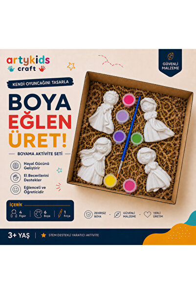 ArtyKids Craft Taş Tozu Boyama Kiti // Prensesler // Aile - Çocuk Aktivitesi