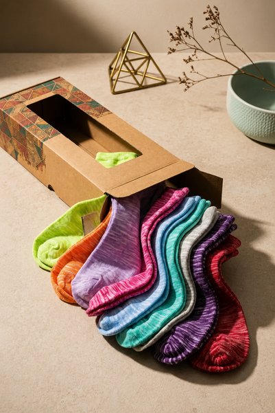TUTKU PLUS Women's Booties Socks 12-Piece Boxed Package – Anti-Sweat, Anti-Odor, Soft Textured, Daily Comfort, Dowry & Gift