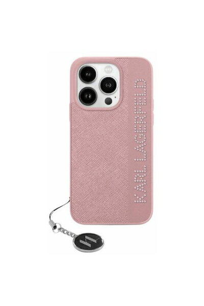 Karl Lagerfeld Husa pentru iPhone 15 Pro - Saffiano Rhinestones&Charm (KLHCP1...