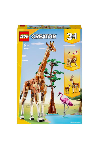 LEGO Creator 3-in-1 Wild Safari Animals в„ў 31150 вЂ“ 780 piese, 9+ ani