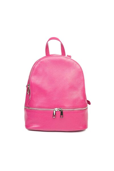 TORO NERO Rucsac de damă din piele naturală fuchsia suede