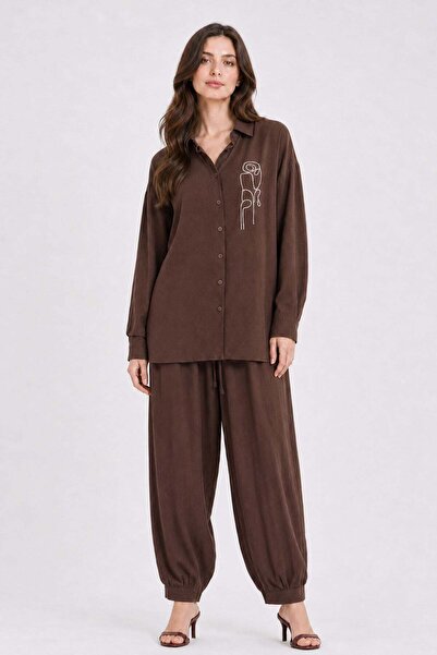 Women's Suit with Capella Pants Brown 31389
