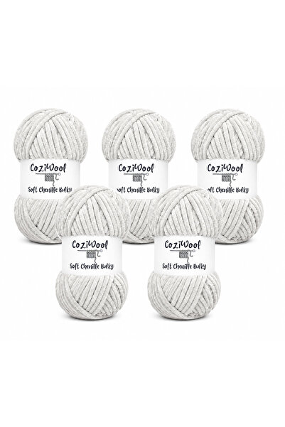 Coziwool Kadife El Örgü İpliği Soft Chenille Bulky 5'li paket, 5X100 Gr. 120 ...