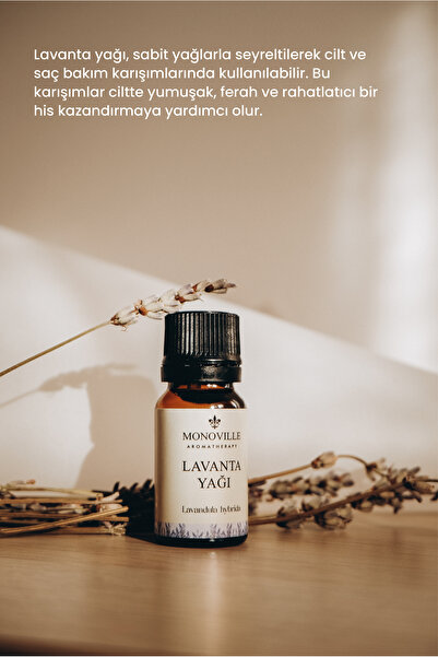 Monoville Lavanta Uçucu Yağı 10 ml Saf ve Doğal (Lavender Essential Oil)