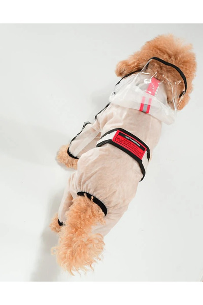 Petza Köpek Küçük ve Orta Irk Paçalı Şeffaf Yağmurluk - Rinda