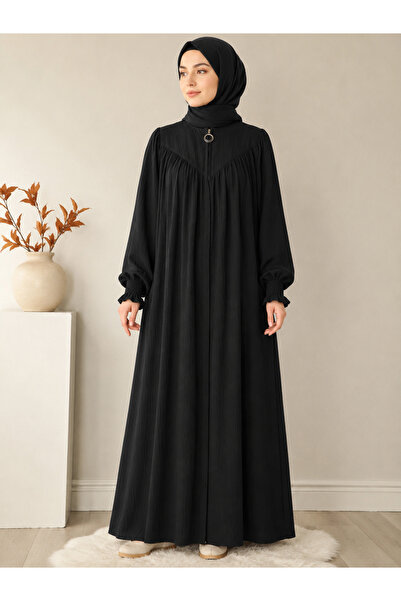OKTAYUSTA COLLECTİON V Robalı Mevlana Kesim Gipe Dikiş Detaylı Tessettür Fera...