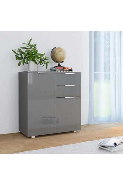 Concept Servantă, gri foarte lucios, 71 x 35 x 76 cm, PAL
