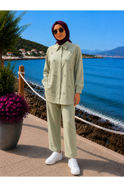 Nuss 1064 PANTOLONLU Takım - AÇİK YEŞİL