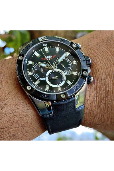 G Force G-Force Js25 Orjinal Miyota Mechanism Silver Black Men's Chronograph ...