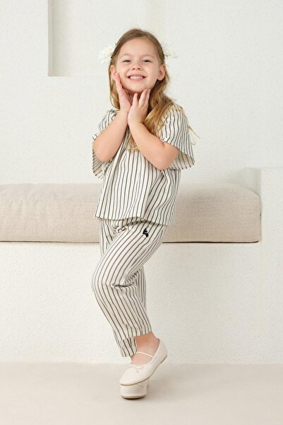 Mioma Kids Black Striped Trousers