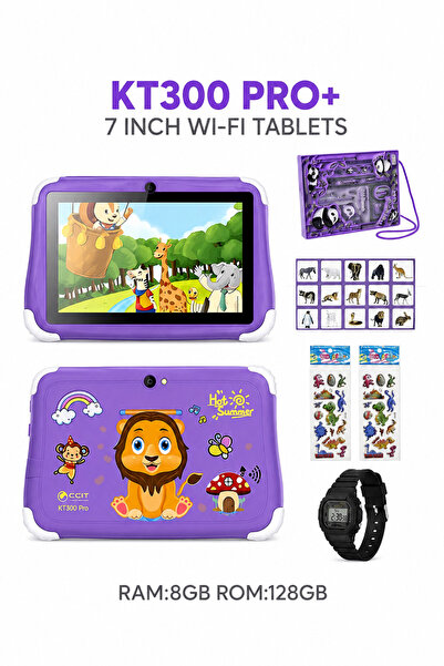 CCIT تابلت KT300 PRO+ للأطفال (256 جيجابايت + 8 جيجابايت RAM) – شاشة 7 بوصة W...