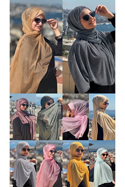 ALDAIYR 10 Glittery Chiffon Shawl