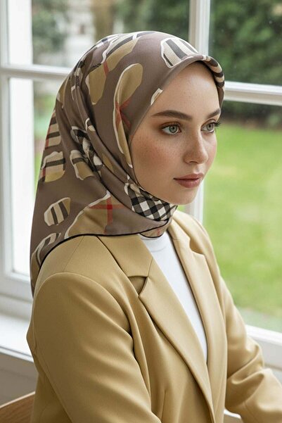 Vissona 100% Twill Silk Leopard Pattern Beige - Μπεζ Χρώμα 90x90 Σχήμα Ραπτικ...