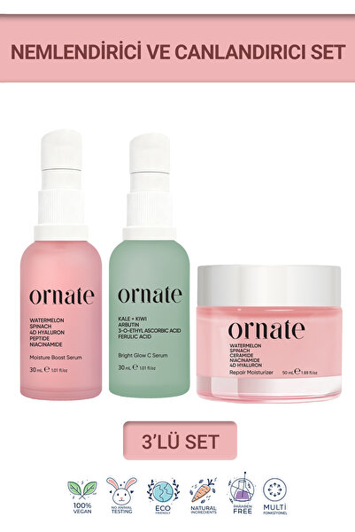 ORNATE Nemlendirici ve Aydınlatıcı C vitamini, Peptit, Arbutin ve Niacinamide...