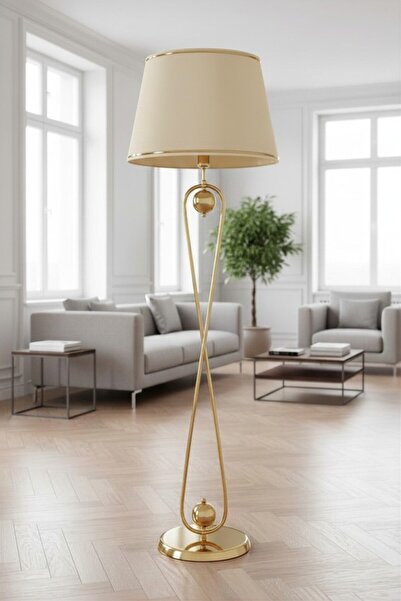 VENÜS NOVA VENÜS SİRİUS | MODERN GOLD METAL LAMBADER| KREM GOLD ŞERİT KUMAŞ B...