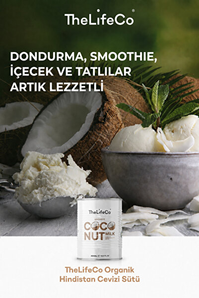 TheLifeCo Organik Hindistan Cevizi Sütü 400ml
