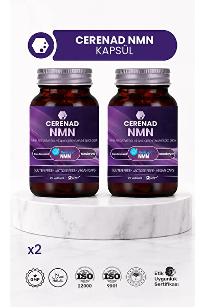 Cerenad Nmn 2'li ; Lipozomal Nmn, Resveratrol, Coq10, Çinko Ve C Vitamini Içe...