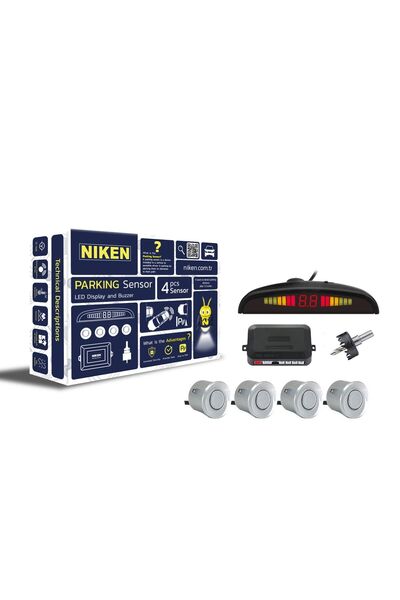 Niken Araç geri park sensörü led ekran türkçe ses ikazlı gri göz