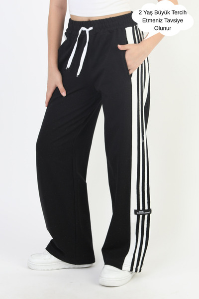 ASYAKİDS CLUB Pantaloni de sport din bumbac pieptănat cu buzunare pentru fete