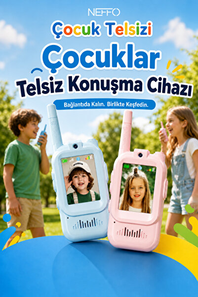 NEFFO Video Özellikli Çocuk Telsizi HD Kamera ve Ses Değiştirici Özellikli Şa...
