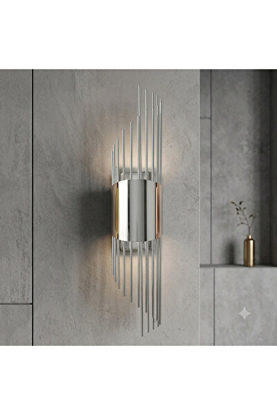 PareysHome Modern Gold LED Sarkıtma Duvar Apliği 50 cm – Pilli & Elektrikli K...