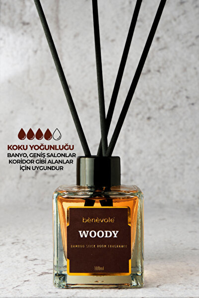 Benevole Woody Bambu Çubuklu Oda Kokusu 100 ml | Odunsu, Vanilya ve Amber Not...