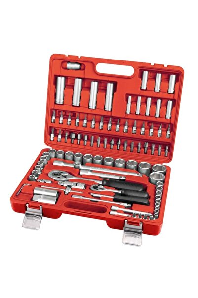 Extol Socket and bit set, Extol, 4 - 32 mm, 1/4", 1/2", Cr-V, 94 pieces