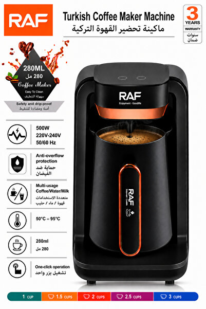 Baytix HOME 280ml Electric Turkish Coffee Maker 500W Arabic Coffee Machine Po...