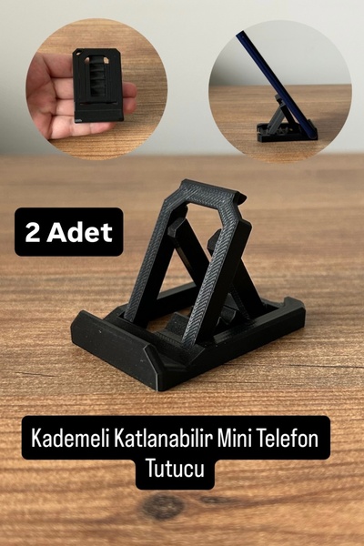 3D Baskı Mini Kademeli Telefon Tutucu