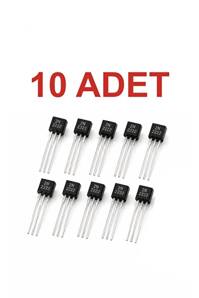 Rodevino 10 Adet 2N2222 NPN Transistör TO-92 BJT Genel Amaçlı Anahtarlama
