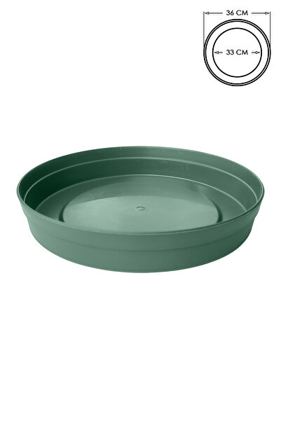 ToXA Saksı Tabağı 36cm Fulya Tabak No50 Tabak Yeşil Poliwork Plastik Altlık