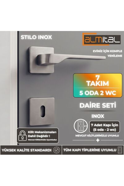 almital mobilya aksesuarları furniture accessories Stilo Inox 5 ADET ODA 2 AD...