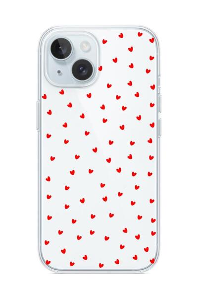 3GEN CASE İphone 15 Uyumlu Desenli Şeffaf Silikon Kılıf