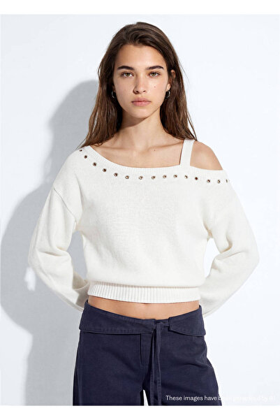 Mango Teen %100 pamuk asimetrik kesim kazak