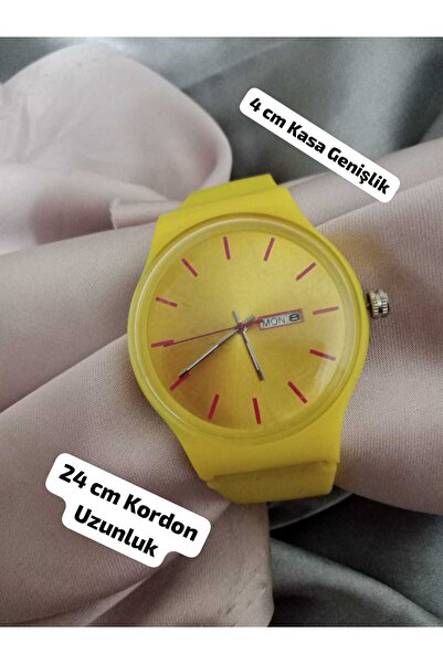 Ricardo Special Design Svatch Model, Yellow Color Silicone Strap, Unisex Wris...
