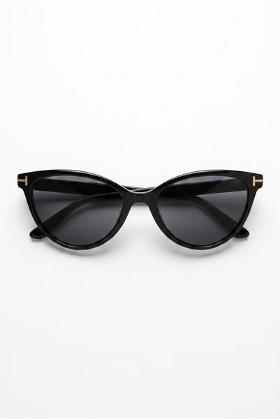 Houseofeyeris Elvira Black Cat Eye Dark Glass Women's Retro Cat Eye Sunglasses with Gold Detail